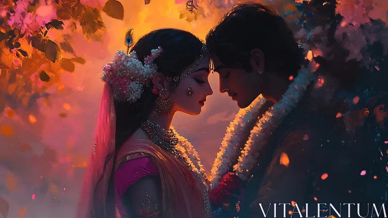 Two Souls Connect in Golden Autumn Light and Romance