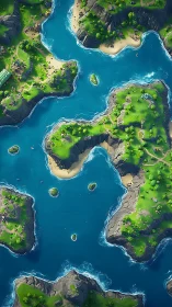 Aerial Archipelago. Turquoise Waters Meet Verdant Isles.