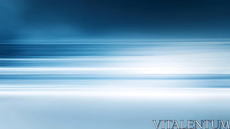 Serene blue abstract seascape with smooth horizontal motion blur.