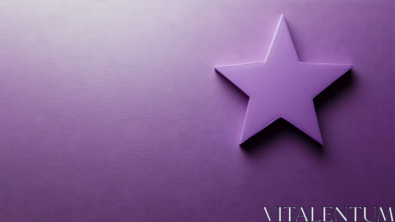 Glossy lavender star drifting over a velvety purple hush.