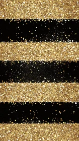 Golden glitter stripes sparkling over deep black bands.