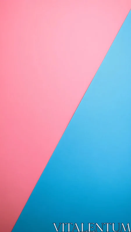 Minimalist pastel diagonal split with pink and blue fields