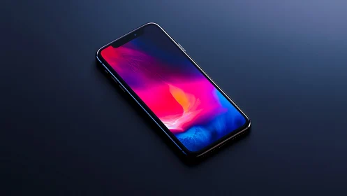 Chromatic waves dance across obsidian glass and light.