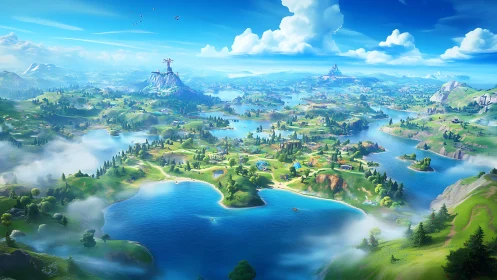 Celestial Basin Where Mountains Guard Crystalline Waters Below