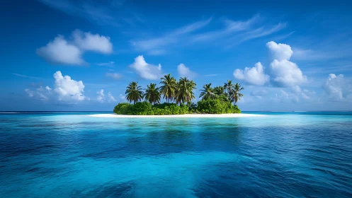 A Tropical Paradise Island Beckons with Pristine Turquoise Waters