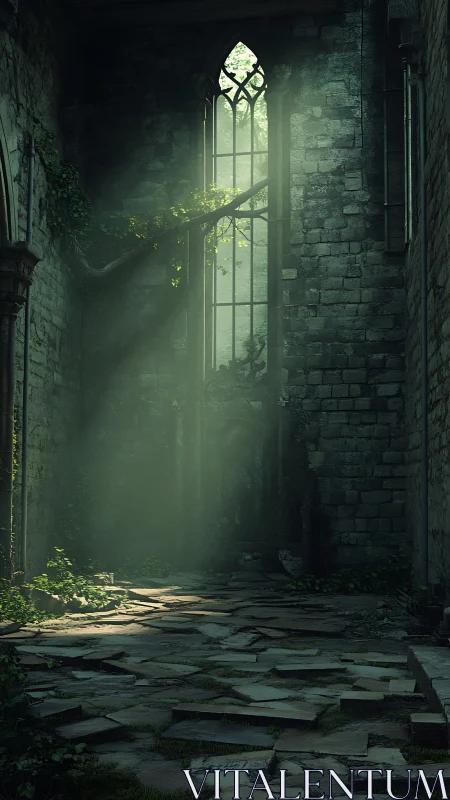 Quiet sunlight gently returns to a forgotten stone hall