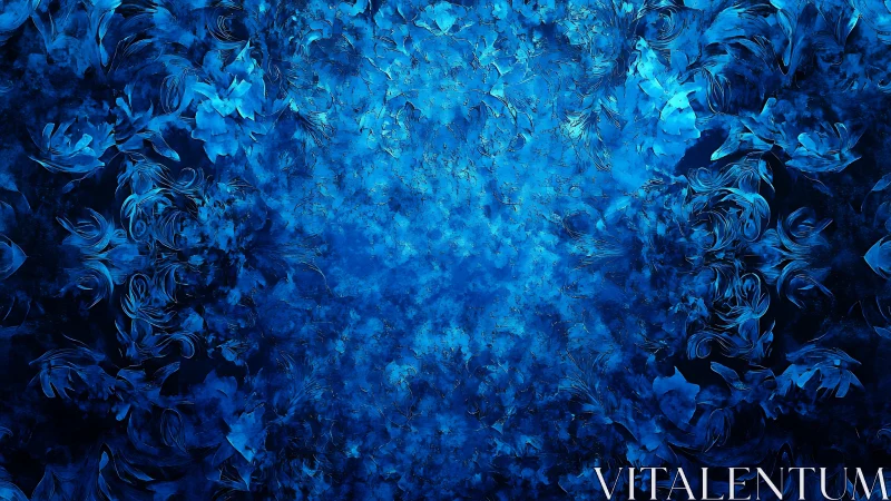 Blue fractal texture fills frame with dense swirling forms