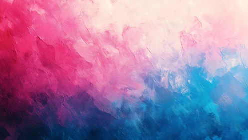 Abstract gradient canvas with pink to blue textured fields.