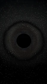 Starfall vortex halo spiraling into a silent digital void.