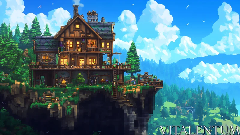Timber Manor Perches Above Cloud-Kissed Valleys.