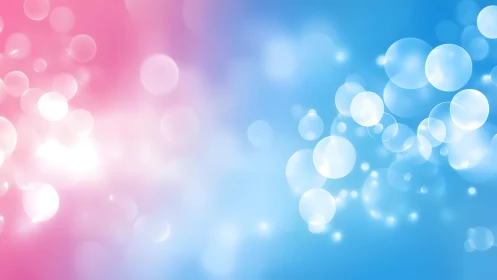 Soft Pink and Blue Bokeh Background With Glowing Light Effect.