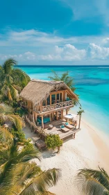 Overwater Bungalow on Turquoise Lagoon Beach Resort