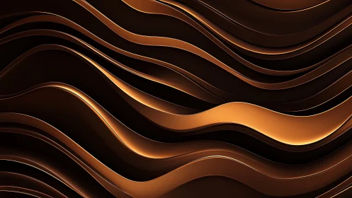 Parametric bronze wavefronts with high-gloss specular bands.