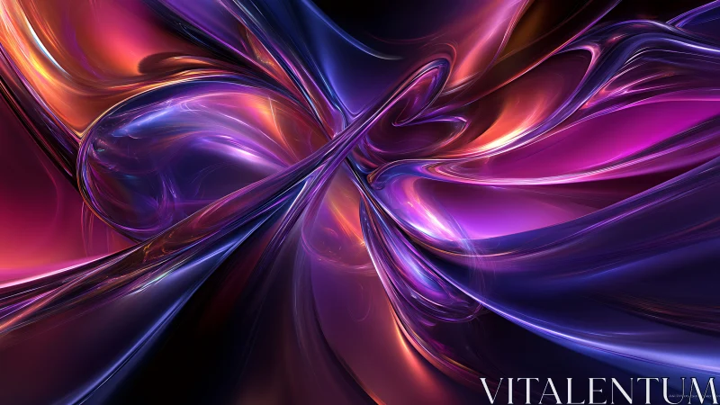 Spectral fluidity in high-gloss refractive ribbon topology.