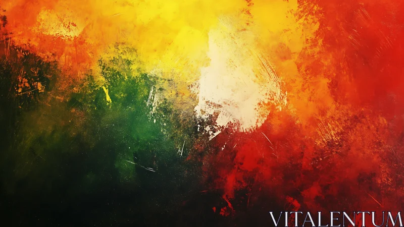 Vibrant abstract canvas in fiery warm gradient hues.