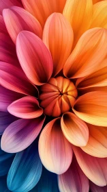 Radiant Petals: Where Pink Kisses Orange in Chromatic Bloom.