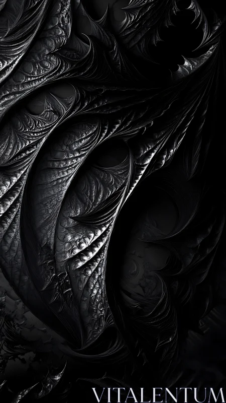 Dark metallic fractal curves interlock in layered formation