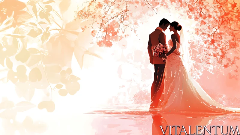 Autumn Romance Wedding Ceremony Under Fall Foliage.