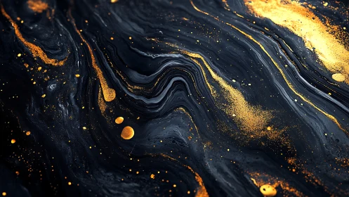 Golden rivers of light drifting through inky dark space.