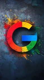 Chromatic ring emblem with splattered pigment dynamics.