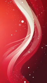 Crimson abstract waves with luminous white streaks flow.