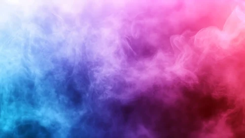 Vibrant neon smoke blends from blue to pink haze.