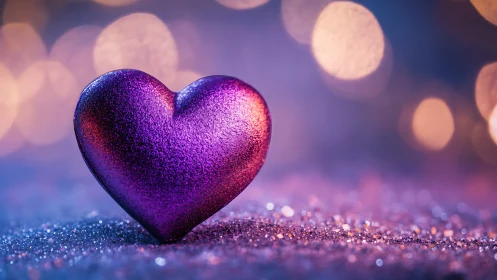 Luminescent Heart Sanctuary in Purple Glow.