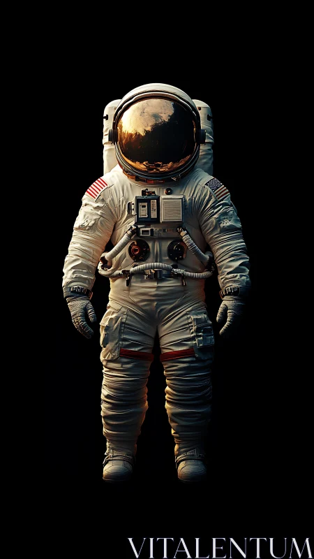 Starlit astronaut stands alone, cradling distant horizons