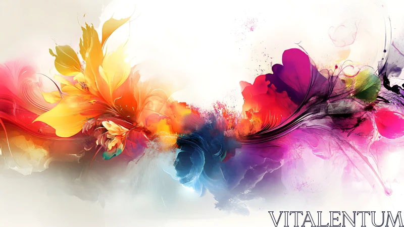 Colorstorm blooms in flight across a bright white hush.