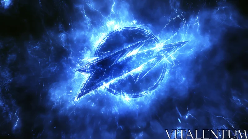Electric storm sigil ignites in crackling sapphire nebula.