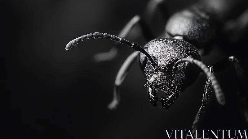Tiny titan in monochrome, an ant&rsquo;s world made epic.