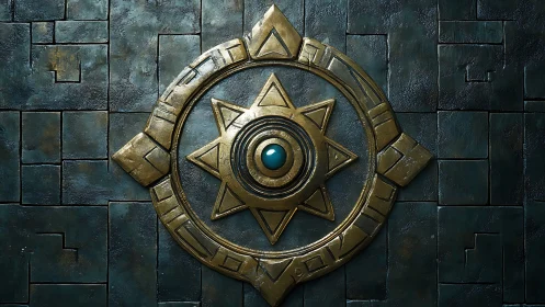 Glyphbound sun dial hums quietly on an ancient stone wall