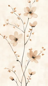 Delicate Blossoms Dancing on Graceful Stems.