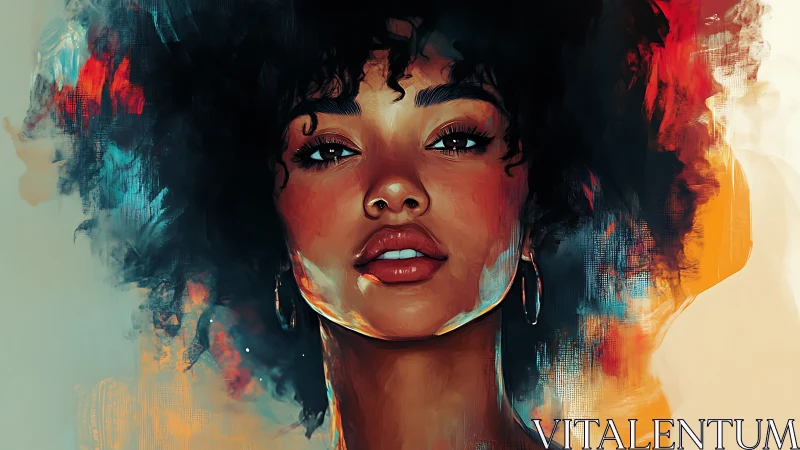 Radiant portrait of a confident woman in bold glowing color.