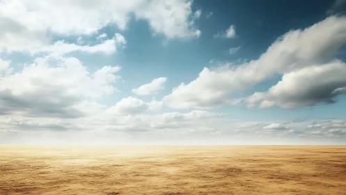 Endless sand converses with a drifting cathedral of clouds