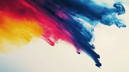 Radiant color swirls sweep gently across a calm canvas