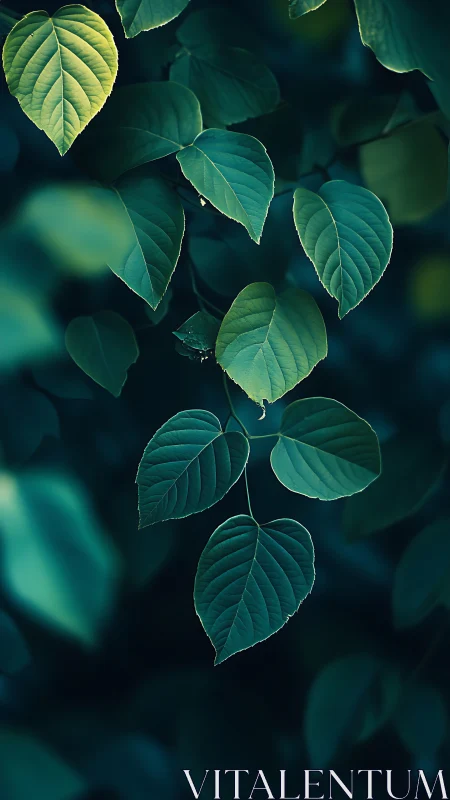 Moody macro foliage study with selective depth-of-field focus.