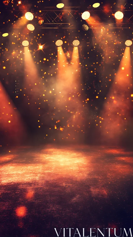 Glowing stage lights inviting you into a sparkling night.