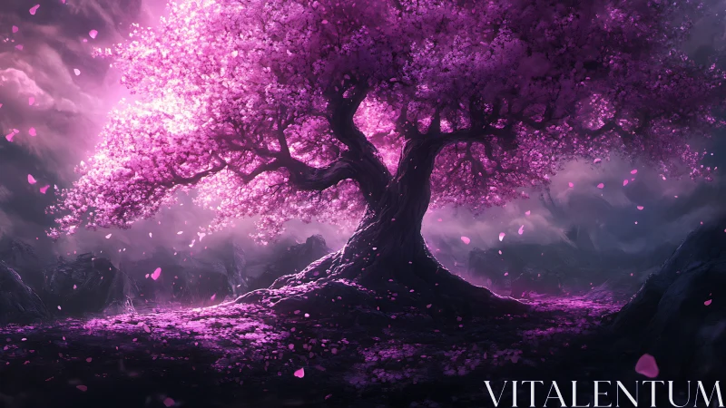Midnight blossom tree quietly rewrites the color of storms