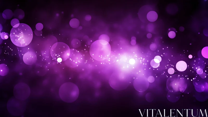 Vibrant purple bokeh background with glowing light effects.