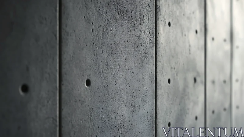 Vertically Arrayed Precast Concrete Panels with Systematic Perforation Pattern