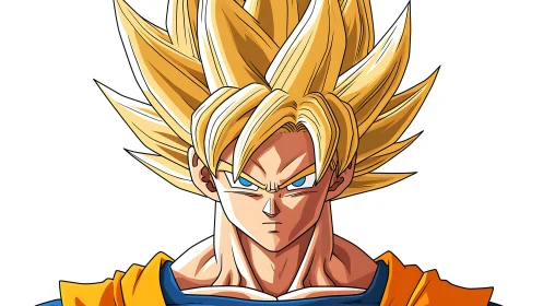 Electric blond warrior gaze filled with steady resolve.