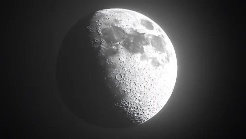 Glimmering moon surface invites quiet stargazing wonder