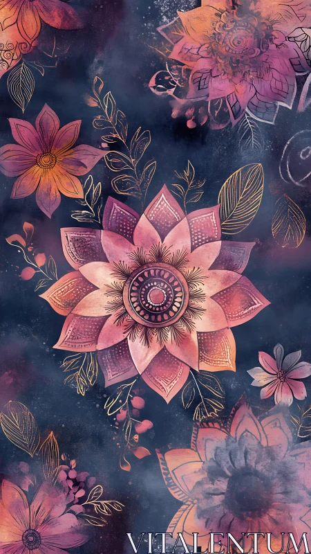 Celestial Bloom: Where Mandala Magic Meets Twilight Dreams.