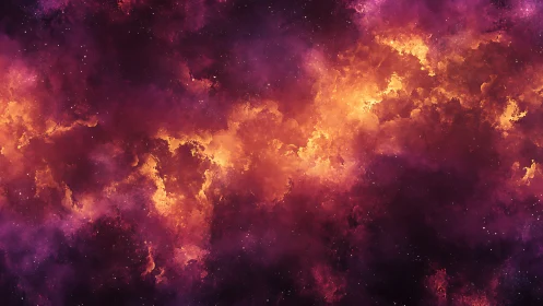 Nebula river ignites the cosmos in molten violet silence.