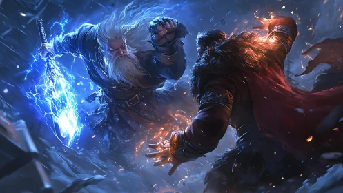 Ancient warriors clash as ice and fire collide in storm