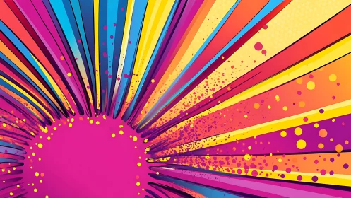 Colorstorm erupts from the canvas and blasts outward in joy