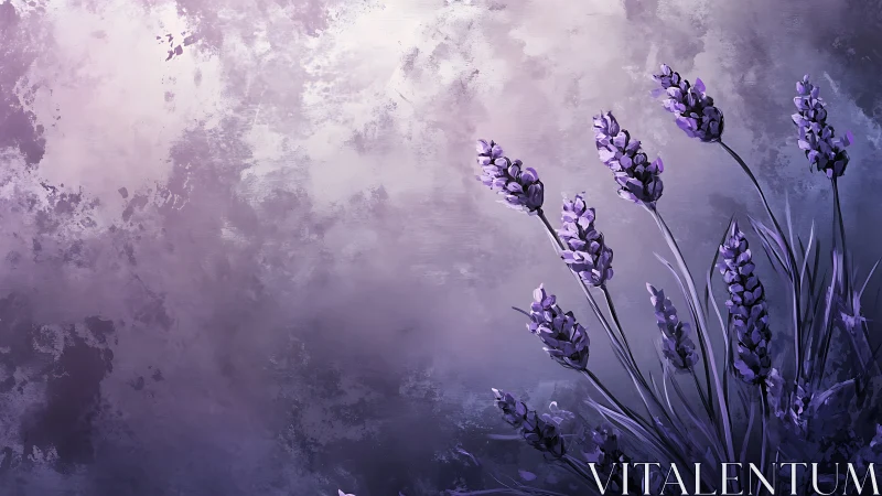 Soft lavender stems lean gently into a dreamy violet dusk