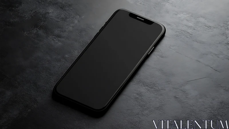 Sleek Digital Companion Rests Against Weathered Stone Surface