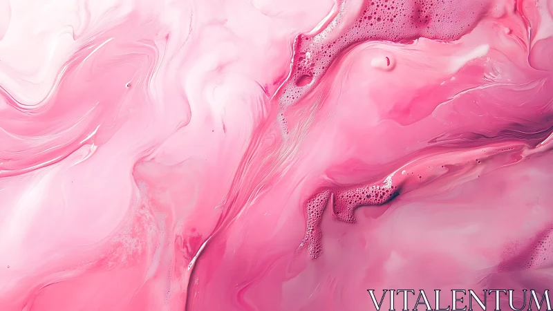 Dreamy pink swirls flowing like soft cotton candy clouds.